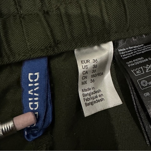 HM Divided Pants Joggers Drawstring Size 36 - Picture 5 of 8